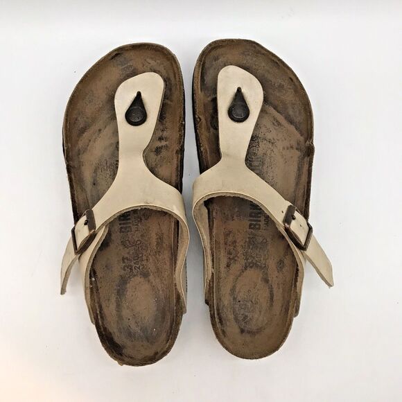 Birkenstock Gizeh Birko-Flor® Sandals Women's 6 - EU 37 Graceful Pearl Slip On - Picture 6 of 10